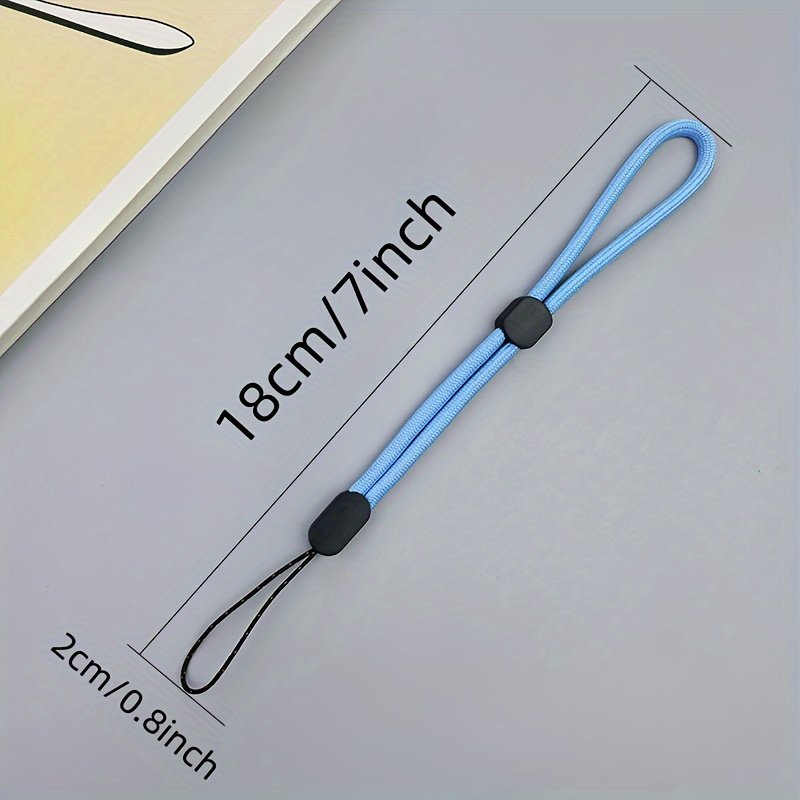 Solid Color Short Mobile Phone Lanyard, Adjustable Lanyard, Water Cup, Flashlight Pendant, Accessories, Thick Wrist Rope, Anti-lost Lanyard - Image 5