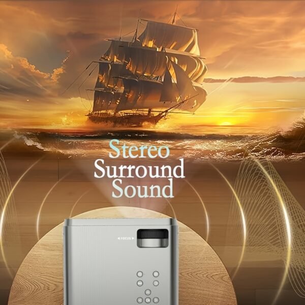 Projector with WIFI And Stand, Full HD 1080P Portable Video Projector, 15000 Lumens, Home Movie Projector, Compatible with Tablets/Laptops/Tv Sticks/Ps4/Usb/Smartphones - Image 10