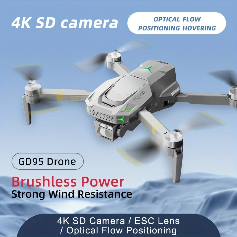 GD95 Brushless Motor Drone with Dual HD Cameras - Anti-Shake ESC, 360° Obstacle Avoidance, Hover Function, 120° Wide Angle Lens, 2.4GHz Signal, 100m Remote Control, 2000mAh Battery - Includes Spare Propeller, Storage Bag & Protective Cover - Image 7