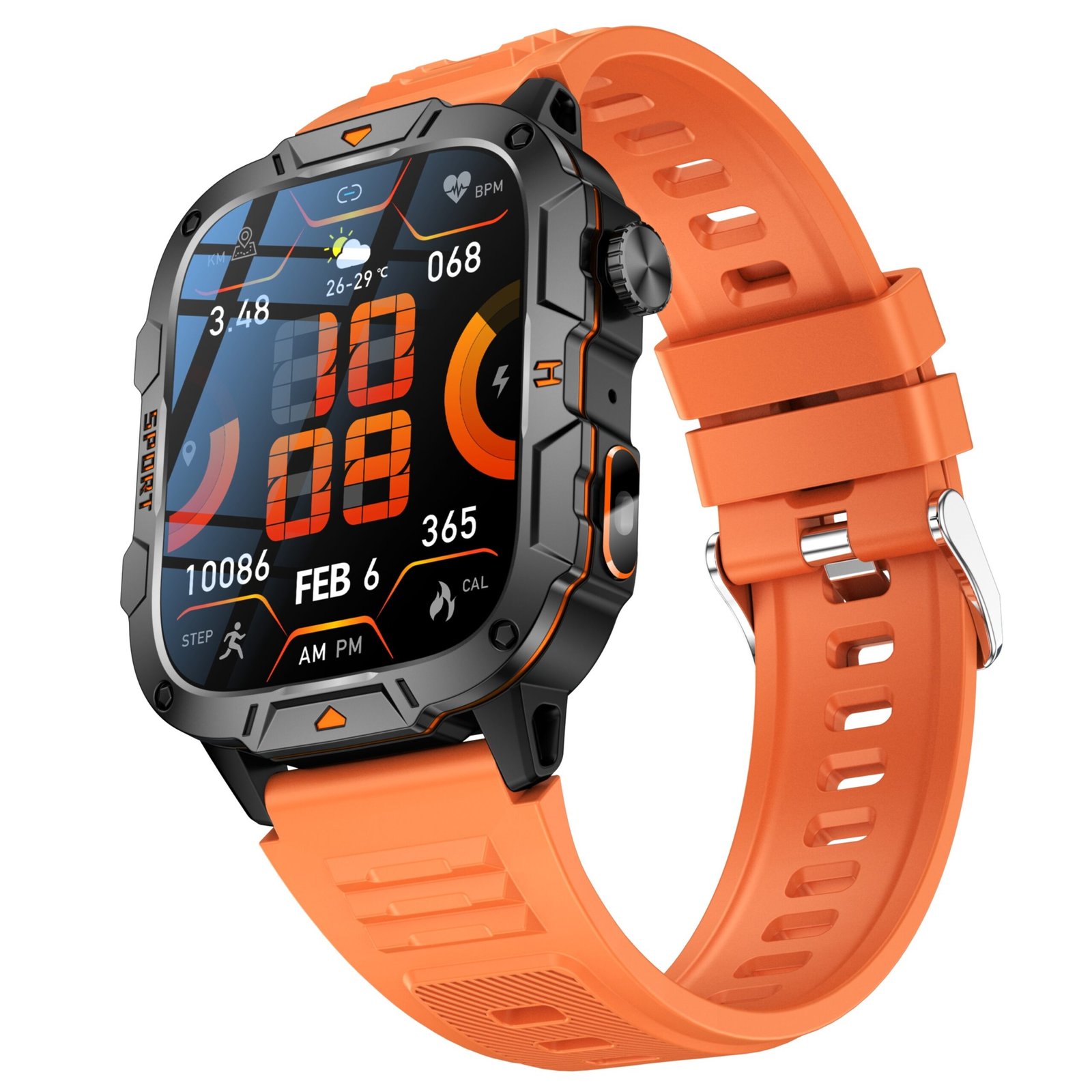 Sports Smart Watch, 4.98cm Smartwatch With LED Lighting, Call Answering, Fitness Tracking With Pedometer, Outdoor Sports Activity Watch For Men/Women - Image 8