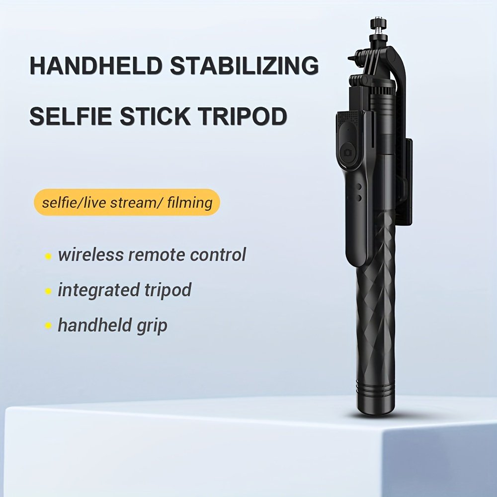 Smartphone Wireless Selfie Stick Tripod, Telescopic Rod, Floor Stand, Handheld Stabilizer, Suitable For Travel Selfie, Live Streaming - Image 4