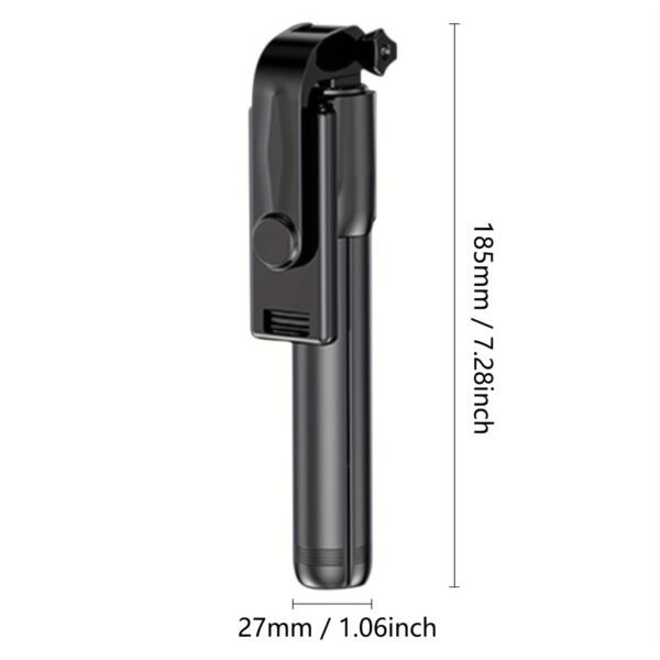 1pc 360° Rotatable Wireless Selfie Stick Tripod, Stainless Steel Portable Telescopic Phone Tripod with Wireless Function, Compatible with Multiple Smartphones, Battery-Operated with Button Cell Battery - Image 3