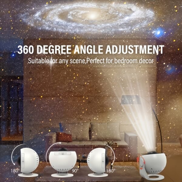 1 for Galaxy Projector with 360° Rotation, Star-Shaped Projector, Nebula Ceiling Light, Perfect for Valentine's Day Gift, with 12 HD Movies for a Starry Bedroom Atmosphere - Image 4
