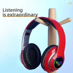 Wireless earphones, multi-color LED lights, comfortable foldable earphones, for tablet/PC/phone/birthday/Christmas/travel gifts. Popular wireless earphones, head mounted wireless earphones, and foldable earbuds.