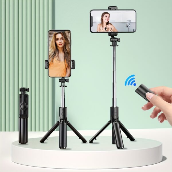 Stainless Steel Selfie Stick Tripod with Wireless Remote, 360° Rotation, Waterproof, Handheld & Tripod Stand Combo, Portable Anti-Shake Monopod for Travel, Live Streaming, and Photography - Image 10