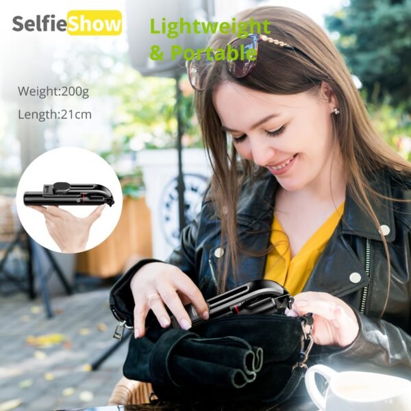 Portable 44-inch Selfie Stick Mobile Phone Tripod with Wireless Remote Control Expandable Smartphone Tripod Holder 360 Degree Rotation for iPhone 13 12 11 pro Xs Max Xr X 8 7 6 Plus, for Android for SamSung Smartphones - Image 9