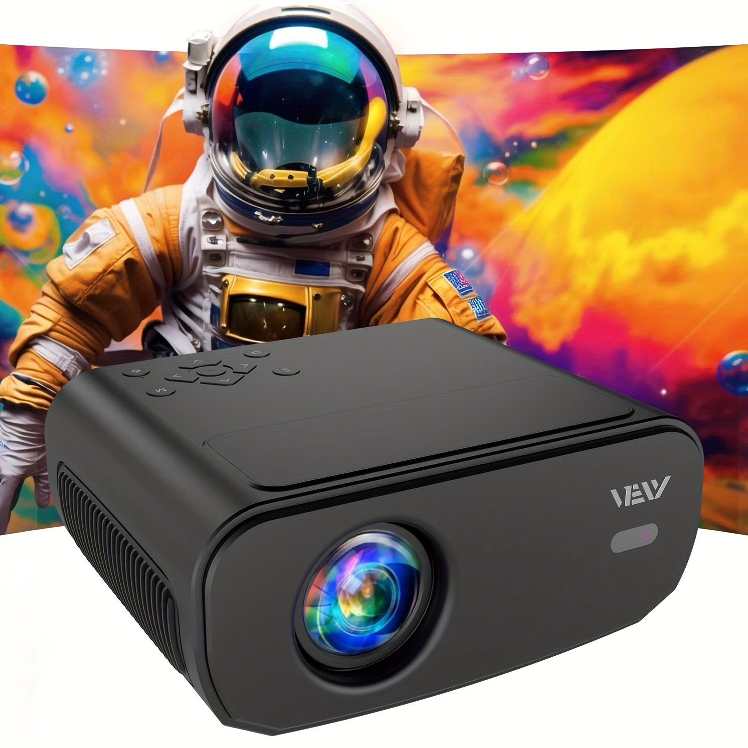 VEXY 1080P Full HD Projector with WiFi 6 and Wireless Two-way, 500ANSI Lumens, Support 4K Decoding, Movie Video Home Theater Projector, Maximum 7.62 meter Display, Electric Focus, Compatible with iOS/Android/TV Stick/HDTV/USB/Laptop/Desktop/Smartphone - Image 3