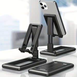 Foldable Phone Stand: Adjustable, Portable, and Durable for All Devices - Made of High-Quality Plastic
