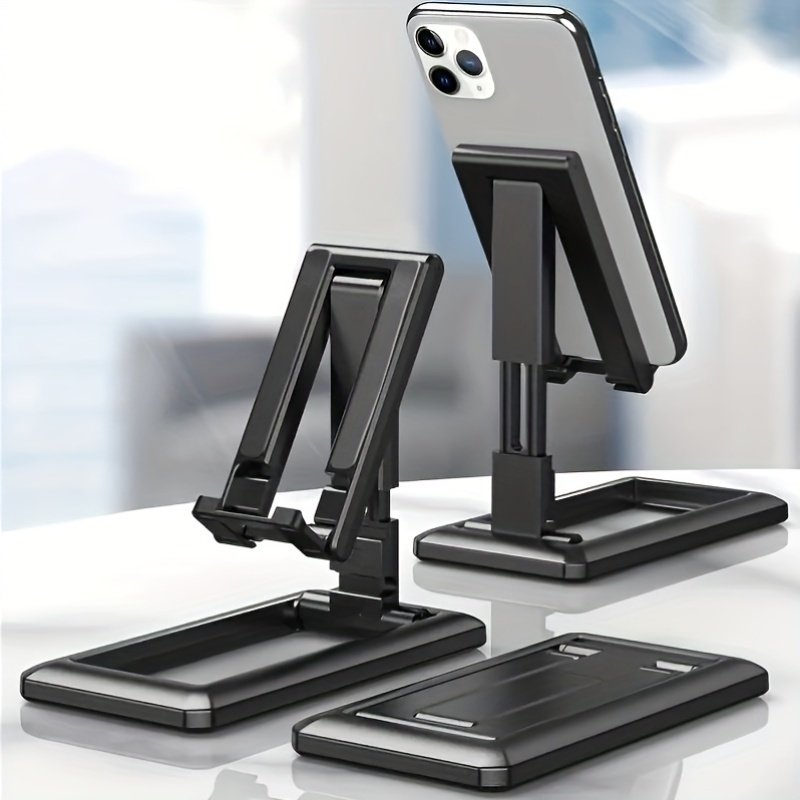 Foldable Phone Stand: Adjustable, Portable, and Durable for All Devices - Made of High-Quality Plastic
