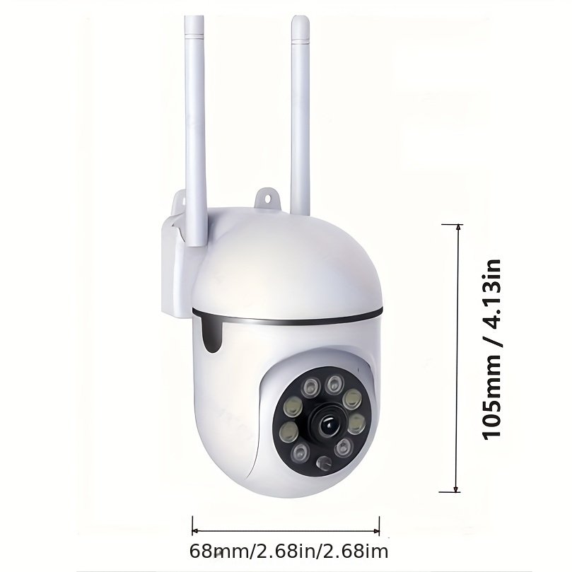 2-Pack 1080P HD Wireless Security Cameras, PTZ with Color Night Vision, Spotlight & Siren, 2-Way Audio, Wall Hanging, Motion Tracking, Compatible with Amazon Alexa, USB Powered, Non-Waterproof, for Home & Outdoor Surveillance - Image 9
