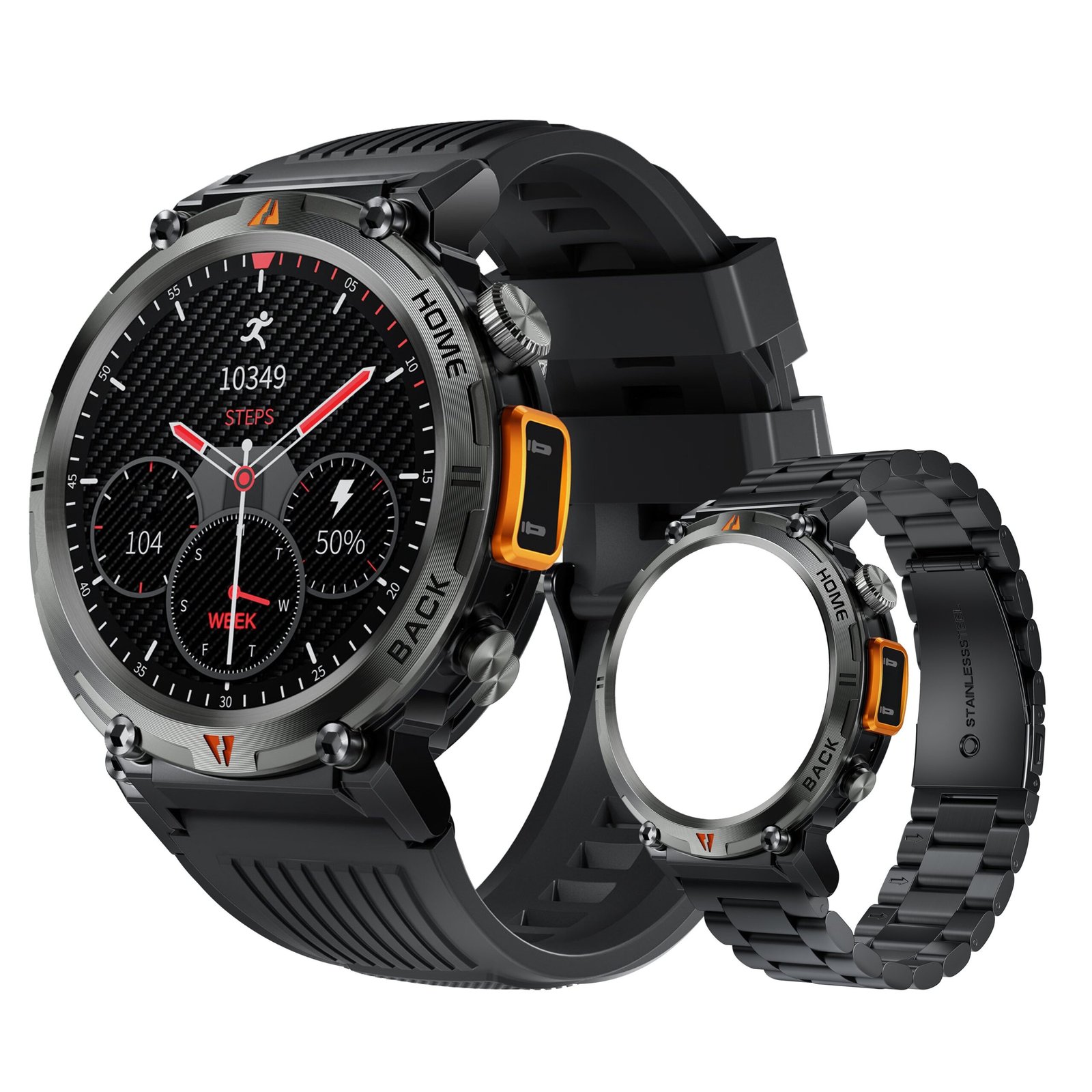 JELLOO Sports Smart Watch With LED Lighting For Men, With Wireless Call Making Function(Answer/Make Calls), 3.68cm HD Smart Watch Smartwatch For Android & IPhone Phone - Image 6