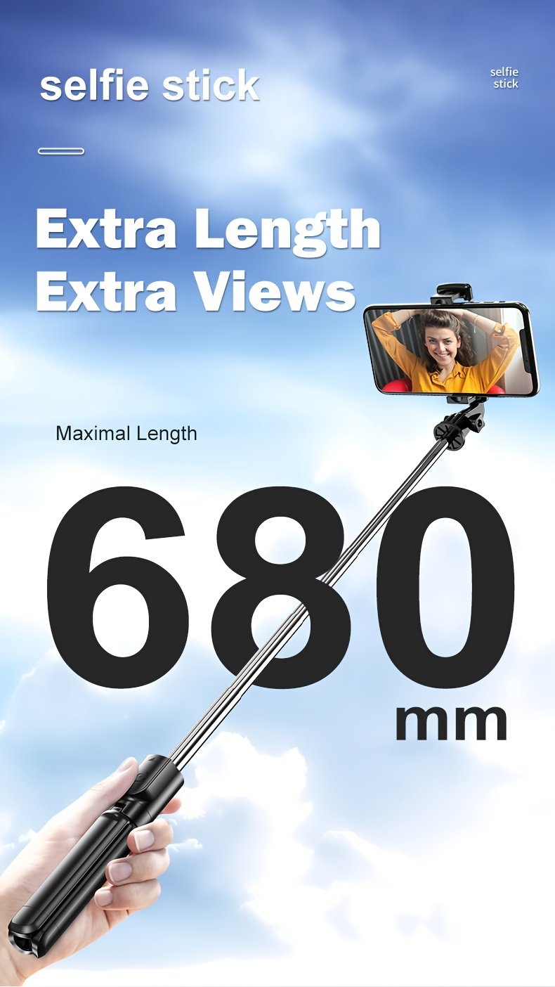 Extendable Cell Phone Selfie Stick, Smartphone Tripod Stand With Wireless Remote, 360° Rotation For IPhone/Samsung/Android Smartphones - Image 15