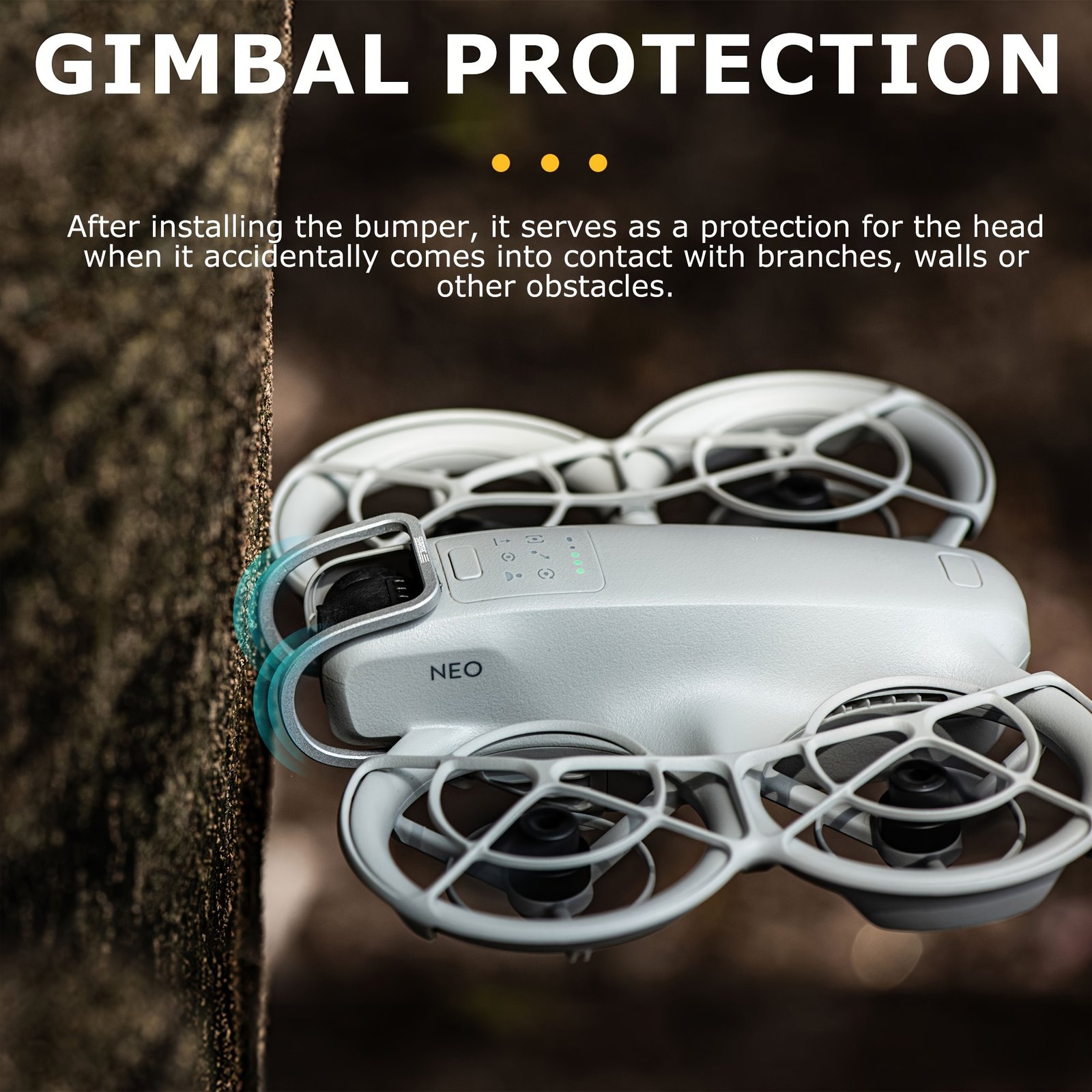 STARTRC Is Suitable For DJI NEO Drone Gimbal Collision Protection Golden Protective Bar Lightweight Accessories. - Image 3