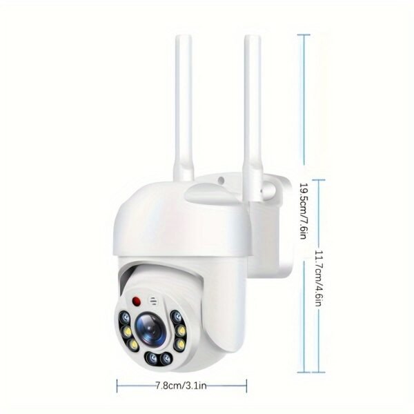 TERUHAL Outdoor Wifi Security Camera, 720p HD Night Vision, Pan-Tilt with Automatic Tracking, AI Motion Detection, Two-Way Audio, 360° Panoramic View, Wall Mount, USB Powered, Wi-Fi Enabled, Application Control, No Battery Required - Image 4