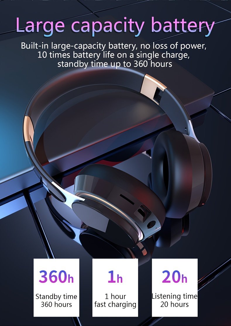 Wireless Headphones, Foldable Design, Compatible With Computers And Mobile Phones - Image 24