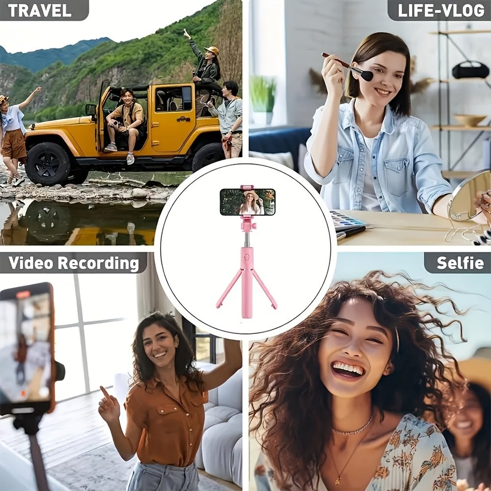 Stable Tripod for Smartphones and Cameras, Anti-Shake Selfie Stick with Desktop Tripod Stand, Indoor/Outdoor Live Streaming, ABS Material, Photography, Selfie Stick - Image 14