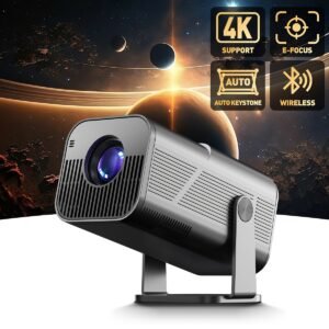 Ultra-Clear 4K Portable Wireless Projector - Perfect for Home Theater, Office & Parties | HDTV Compatible with USB & AV | Easy Setup | Ideal Christmas Gift