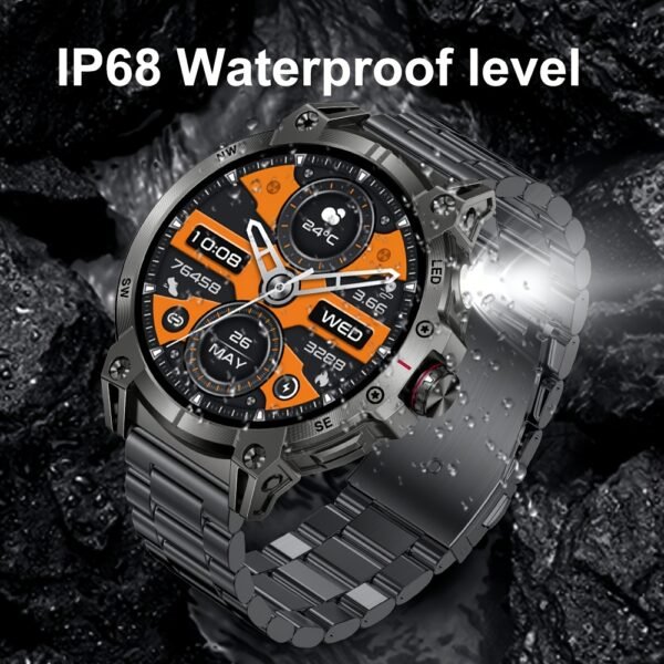 760Mah Smart Watch for Men And Women with LED Flashlight - 1.85-Inch Large Screen, Over 100 Sports Modes, Wireless Calling (Answering/Making Calls), Smart Watch, IP68 Waterproof, AI Voice Outdoor Fitness Watch, Calculator Function, Pedometer Activity Watc - Image 12