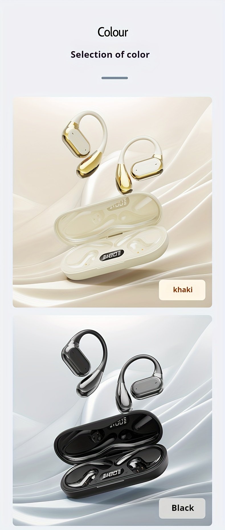 2024 NEW Style True Wireless On-Ear Sleeping Comfortable Headset Music Couples Earbuds TWS HIFI Dolby Bass ACC Stereo HD Calling Earphones for Android & Iphone Cellphone Sports Earpieces Smart Headphones - Image 19