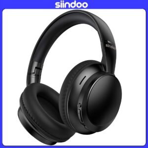 Siindoo Wireless Headphones Over Ear HiFi Stereo Headset with Microphone and 3EQ Modes Foldable Wireless V5.4 Headset for Travel Smartphone Computer Laptop