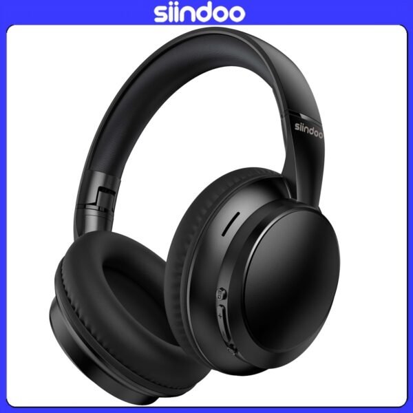 Siindoo Wireless Headphones Over Ear HiFi Stereo Headset with Microphone and 3EQ Modes Foldable Wireless V5.4 Headset for Travel Smartphone Computer Laptop