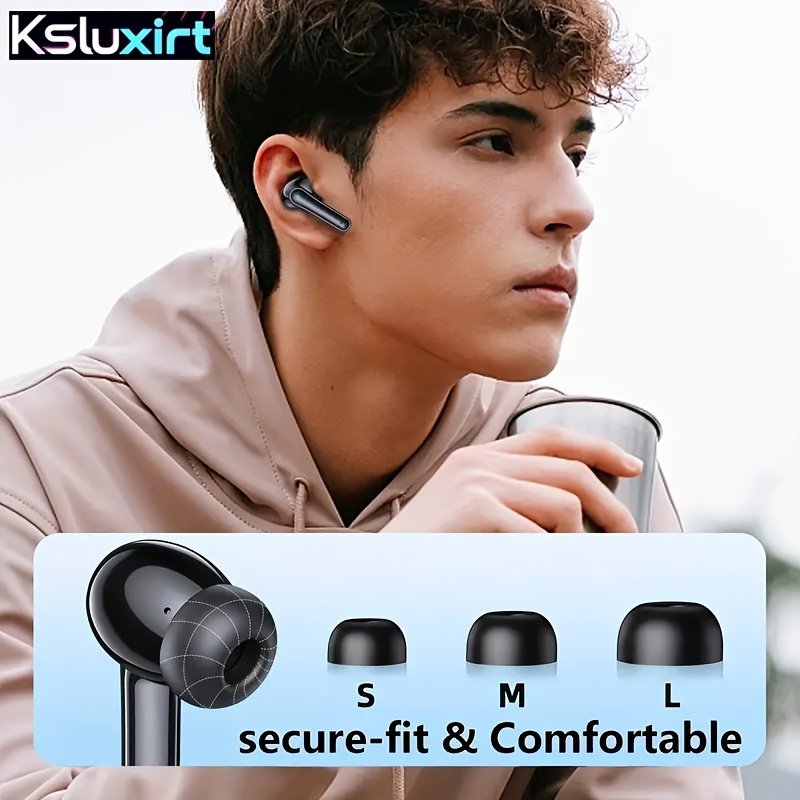 Wireless TWS Wireless Earphones with Voice Noise Canceling, HiFi Stereo Sound, In-Ear Design with Microphone and LED Power Display Charging Case - Image 3