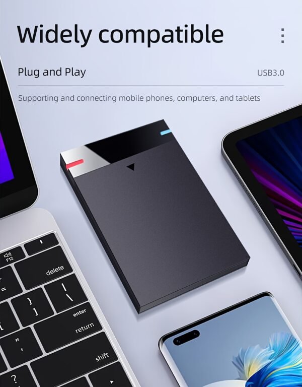 Small Capacity External Hard Drive, 320G Portable Hard Drive, Portable External Storage Hard Drive, USB3.0 High-speed Reading and Writing, Mechanical Hard Drive, Supports Notebook, Mobile Phone and Computer - Image 11