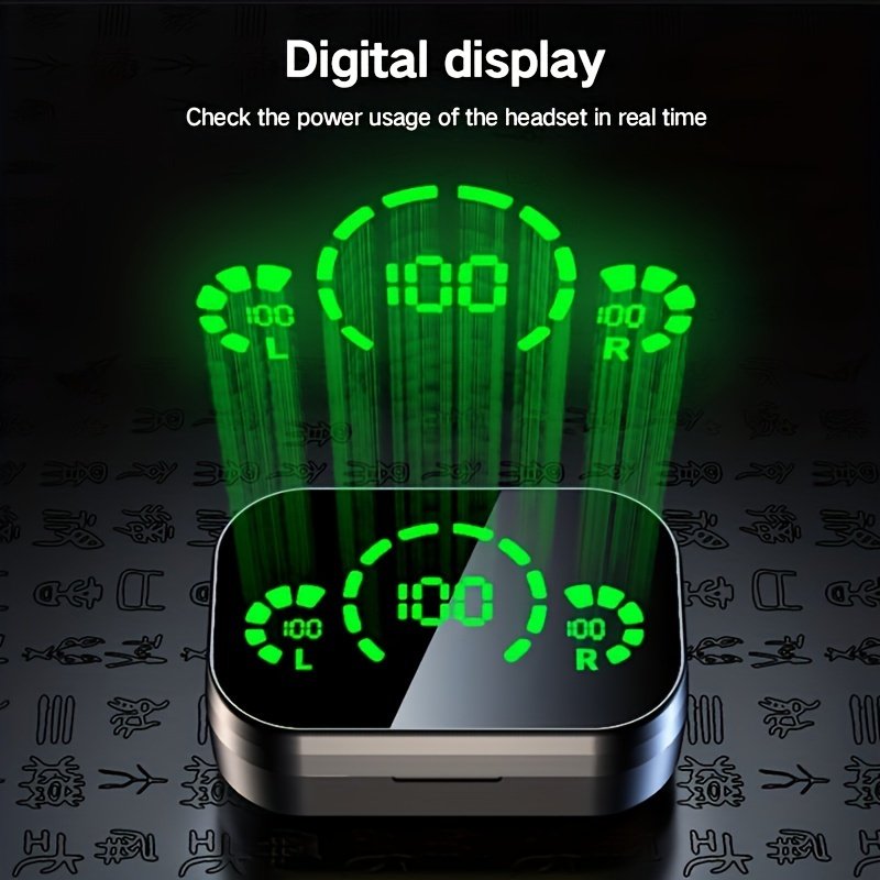 Wireless Earbuds with LED Battery Indicator, TWS In-Ear Headphones for Android & iOS - Noise-Canceling Voice Calls, Volume Control, USB Charging Case, Stereo Sound, Wireless Connectivity, Non, Ideal for Gaming - Image 4