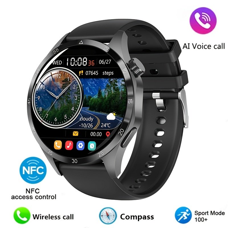 2024 GT4 Pro Smartwatch for Men and Women - 1.53-inch AMOLED HD Screen, 360x360 Resolution, Wireless Calling, NFC, USB Charging, Wireless 5.0, New, Smartwatch, Paearofero - Image 3