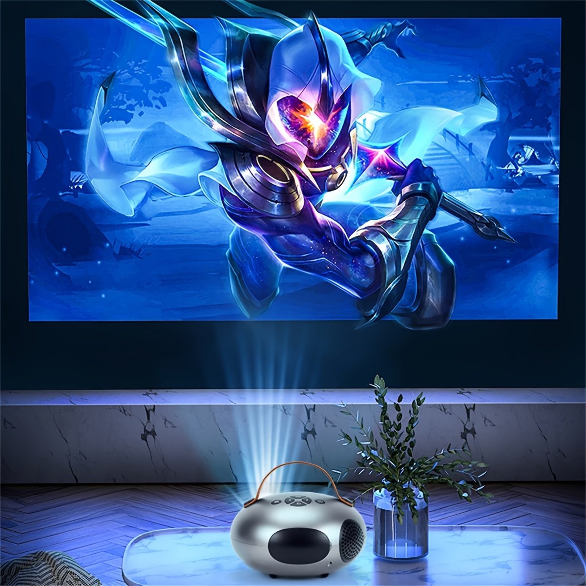 PGIVDA Portable Portable Projector 7500 Lumens, Movie Projector Support 1080P, Wireless Compatible With Smartphone Of Same Screen - Image 2