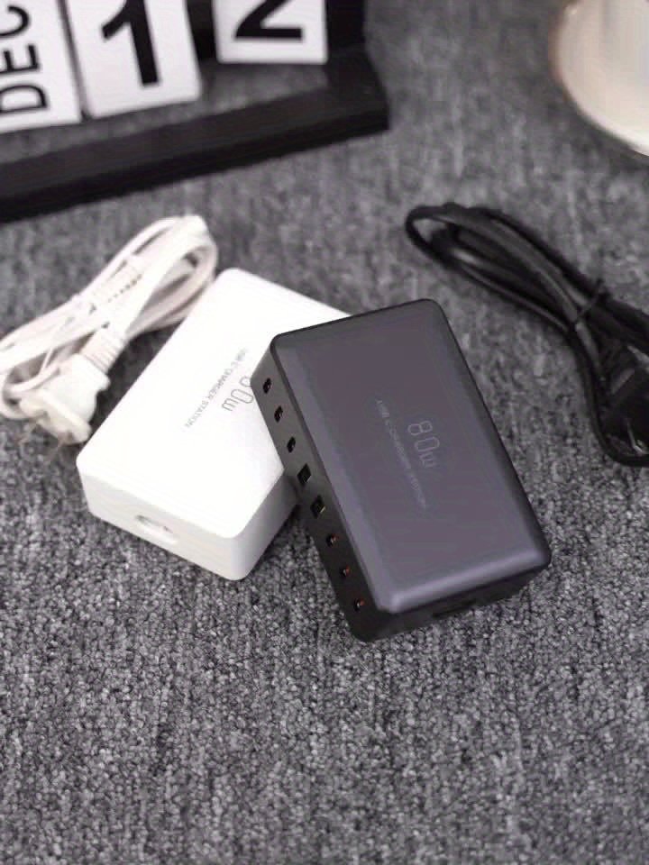 USB C Fast Charger 80W 8 Ports Type USB C Charging Station Hub Block USB C Wall Charger Power Strip Adapter Plug Cube Brick 6 USB C 2 USB A for iPad iPhone 15 14 13 12 11 Pro Max & for Samsung Pixel Note Galaxy series - Image 9