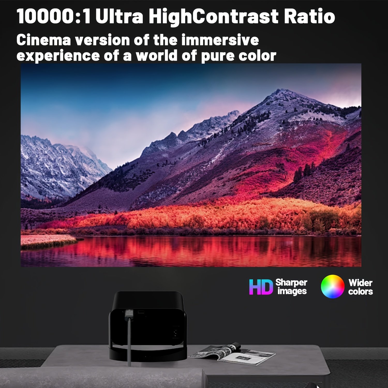Full HD Smart Projector, Android, 5G WiFi Wireless Movie Projector, Projector Home Theater, Home Theater Projector, Projector Screen, Room Projector Connect to Mobile Phone 5G Sync, Compatible with - Image 15