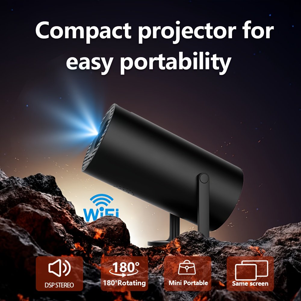 Y300 Compact 720P Mini Projector - USB Powered, Portable & Compatible with iOS/Android Smartphones, Supports Power Banks for On-the-Go Movie Night, Sleek Design, Perfect Christmas Gift, Carry, Immediate Upgrade, Professional Visual Experience - Image 4