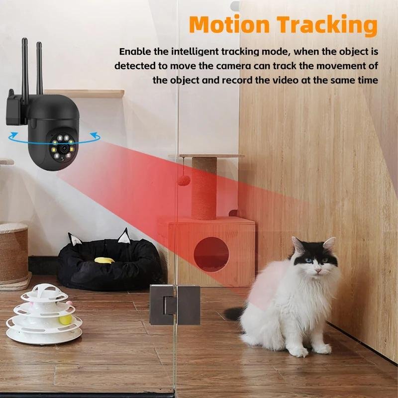 1pc WJG 1080P HD Outdoor Security Camera - Rotatable, Night Vision, Motion Detection, Two-Way Audio, WiFi & 5G Dual-Band, Panoramic 360° Viewing Angle, USB Powered for Home, Office, Store Surveillance, Security Cameras for Home - Image 11