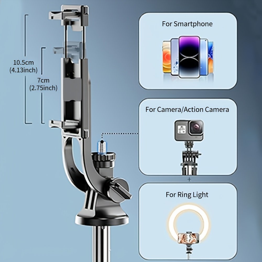 Portable Selfie Stick Tripod, 360 Degree Rotation, Multifunctional Outdoor Travel Tool, Live Broadcast, Mini Selfie and Video Log, Compact, Adjustable, Durable Smartphone Design - Image 9