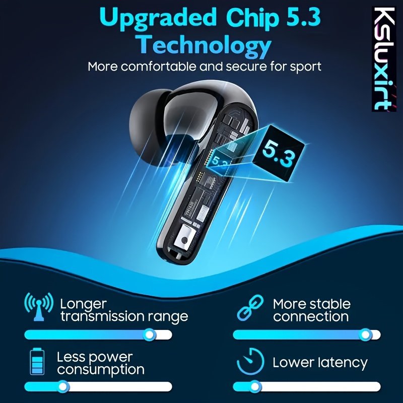 Wireless TWS Wireless Earphones with Voice Noise Canceling, HiFi Stereo Sound, In-Ear Design with Microphone and LED Power Display Charging Case - Image 4