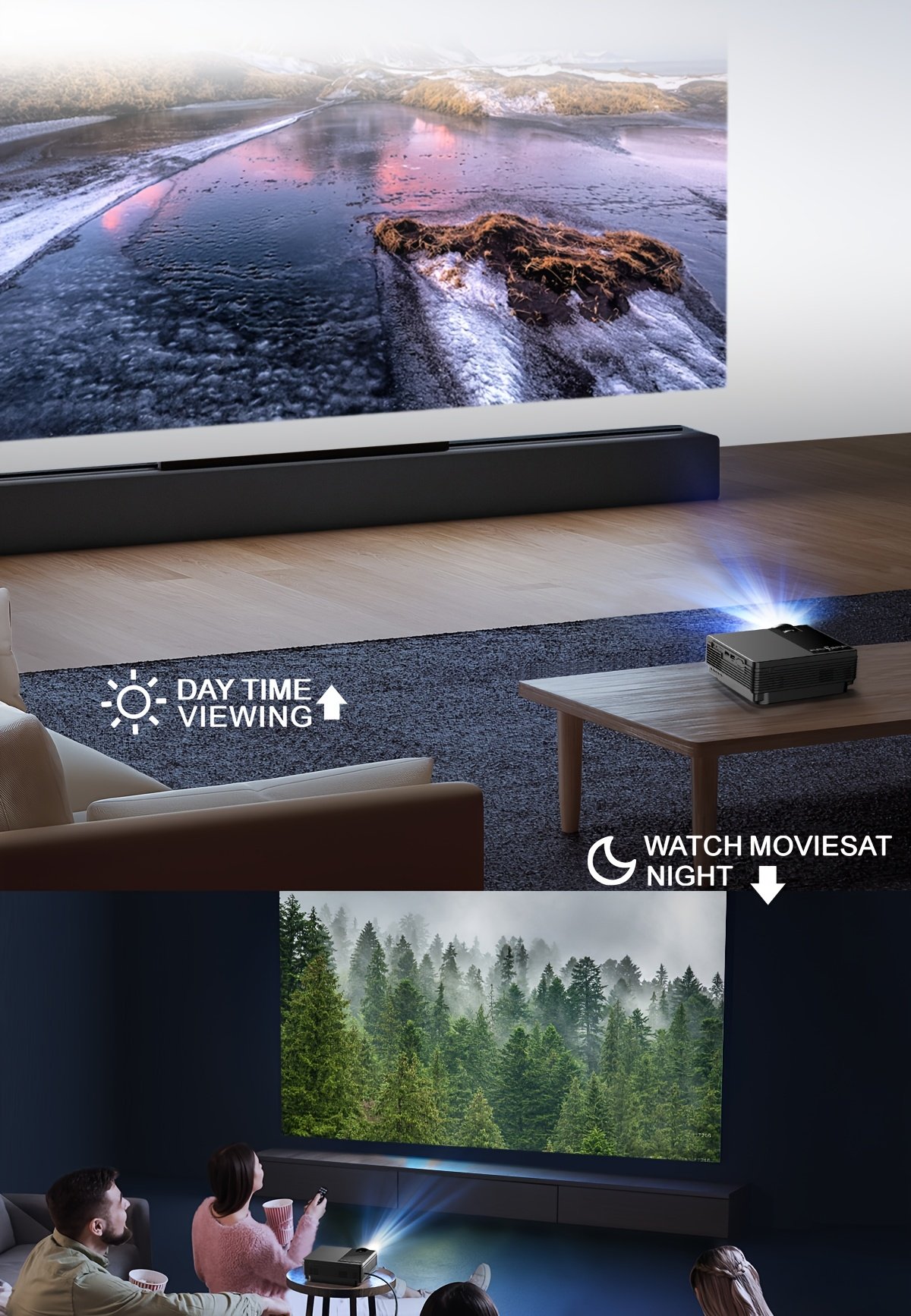 Projector with WiFi 5, Native 1080P Outdoor Movie Projector, Smart Home Projector for Phone/Laptop/TV Stick - Image 13