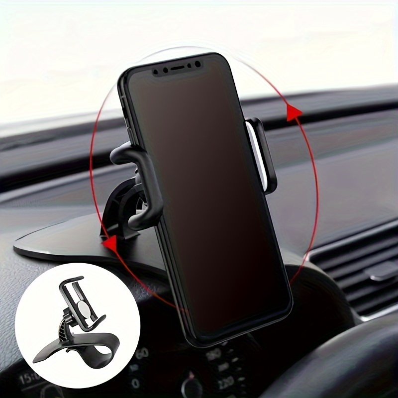Support 360-Degree Rotation Universal Automobile Phone Holder, Anti-Slip Instrument Plate Holder, Suitable for iPhone, Samsung, Xiaomi, Oppo, Vivo, OnePlus, Using Durable ABS Material, Easy Installation, No Battery - Image 4
