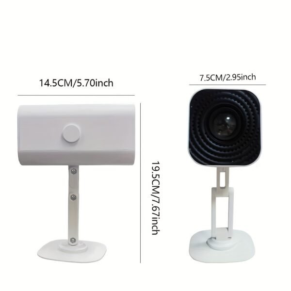 Portable Extendable Mini Projector, 4K 1080P Full HD LCD Screen, with Wi-Fi, 300-Inch Display, 30,000 Lumens, 180° Rotating, Table Mount, Remote Control, 16:9 Aspect Ratio, for Office, Party, Teaching, Suitable for Ages 14+, Ideal Christmas Gift - Image 2