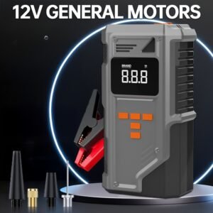 1pc 5-in-1 Car Jump Starter with Air Pump, 150PSI Portable Battery Booster with Digital Tire Inflator, USB Rechargeable Lithium Battery, 8000mAh, for Gasoline Diesel Battery Charging, Multi-Functional All-in-One Machine