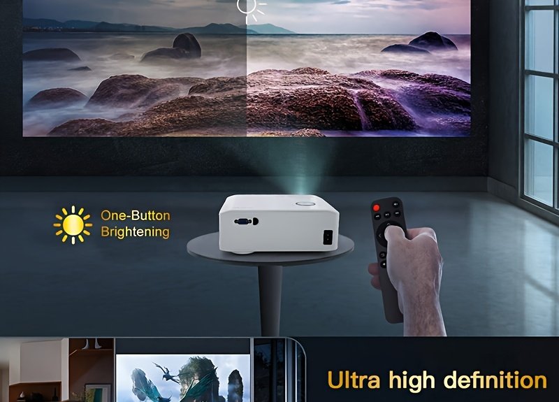 Electric Keystone 6D/4P Projector 4K Home Theater 20000 Lumens, PGIVDA Full HD 1080P WiFi Wireless Projector, Mobile Phone Same Screen, PPT, ±50° Zoom, Projector Compatible with TV Box/PS5/iOS/Android - Image 16