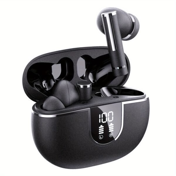 Wireless Stereo Earbuds with LED Power Display, in-Ear Earphones with Wireless Charging Case, ENC Noise Cancelling Headphones, Sport Headset with Mic for Smartphone - Image 6