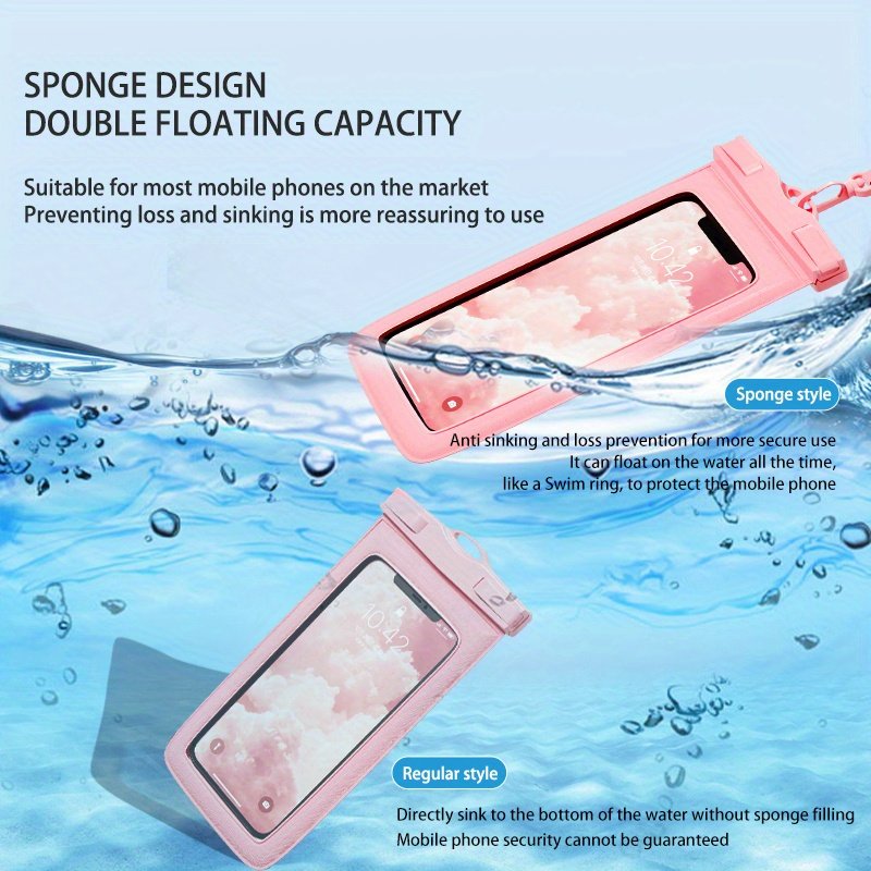 Waterproof Mobile Phone Bag, Double-layer Floating Leakproof Dry Storage Bag For 18.29 Cm Mobile Phone - Image 2