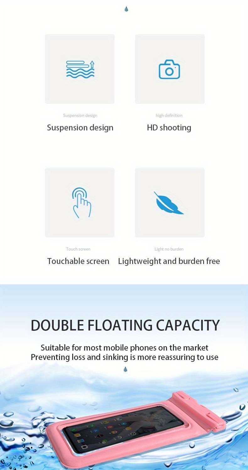 Waterproof Mobile Phone Bag, Double-layer Floating Leakproof Dry Storage Bag For 18.29 Cm Mobile Phone - Image 14