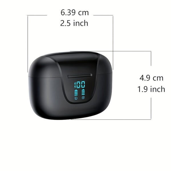 Wireless Earphone, Wireless 5.3 Headphones, 13MM Horn, 30H Playtime, Type-C Fast Charging Case, Stereo Wireless In-Ear Headphones For IPhone/Android In-Ear Headphones, Gaming Business Sports Headset Ear Microphone. With Digital Power Display - Image 5