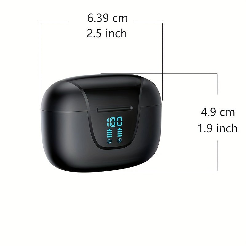 Wireless Earphone, Wireless 5.3 Headphones, 13MM Horn, 30H Playtime, Type-C Fast Charging Case, Stereo Wireless In-Ear Headphones For IPhone/Android In-Ear Headphones, Gaming Business Sports Headset Ear Microphone. With Digital Power Display - Image 5