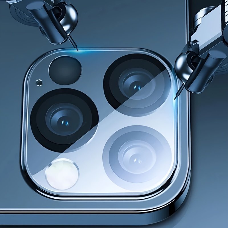 2-Pack HD Glass Camera Lens Protector for iPhone 14/14 Plus/14 Pro/14 Pro Max, 13/13 Pro/13 Pro Max, 12/12 Pro/12 Pro Max, 11/11 Pro/11 Pro Max - Scratch Resistant, Glossy Full Coverage Transparent Protective Film