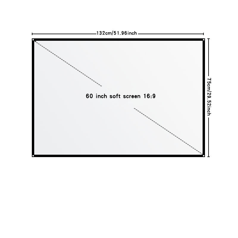 60-Inch 4K HD Portable Projector Screen - Double Sided, Washable & Foldable for Indoor/Outdoor Home Theater, Camping Parties & Office Use, Projector for Movies On Wall - Image 6