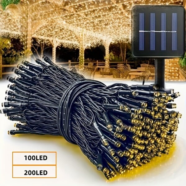 Solar Powered Outdoor String Lights, Copper Wire LED Fairy Lights for Garden, Patio, Party, Yard, Window and Easter Decor, Suitable for 14+ Age Group - 100/200 LEDs
