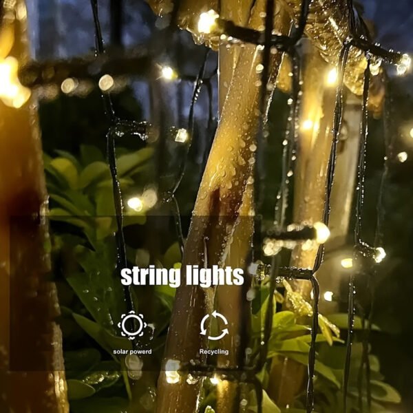 Solar Powered Outdoor String Lights, Copper Wire LED Fairy Lights for Garden, Patio, Party, Yard, Window and Easter Decor, Suitable for 14+ Age Group - 100/200 LEDs - Image 7